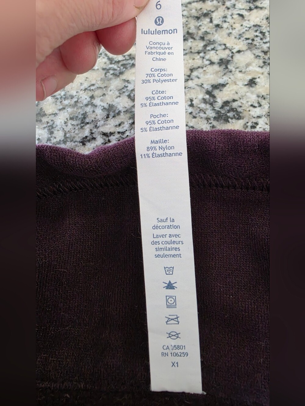 Lululemon Jacket Womens 6 Plum Zip Up Funnel Neck Thumbhole Athleisure Outdoor - Picture 9 of 14